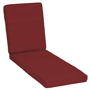 Oasis 26 in. x 80 in. Outdoor Chaise Cushion in Classic Red