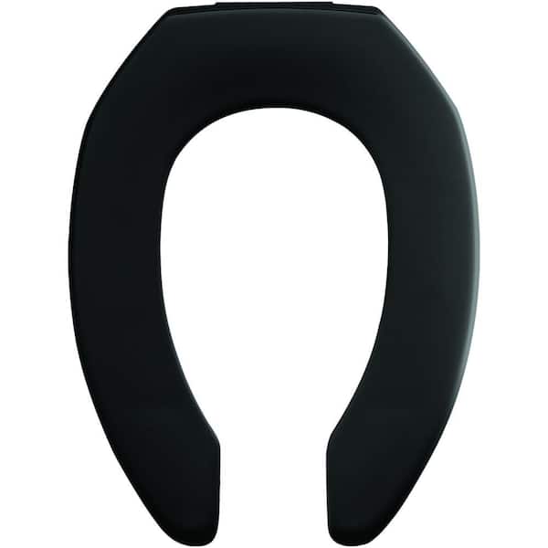 Church STA-TITE Elongated Open Front Toilet Seat in Black