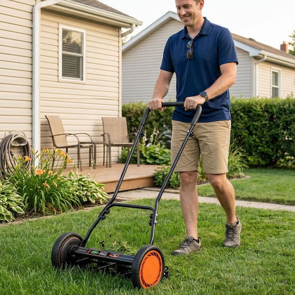 Scotts 16 in. 7-Blade Manual Walk Behind Reel Lawn Mower 2607-16S