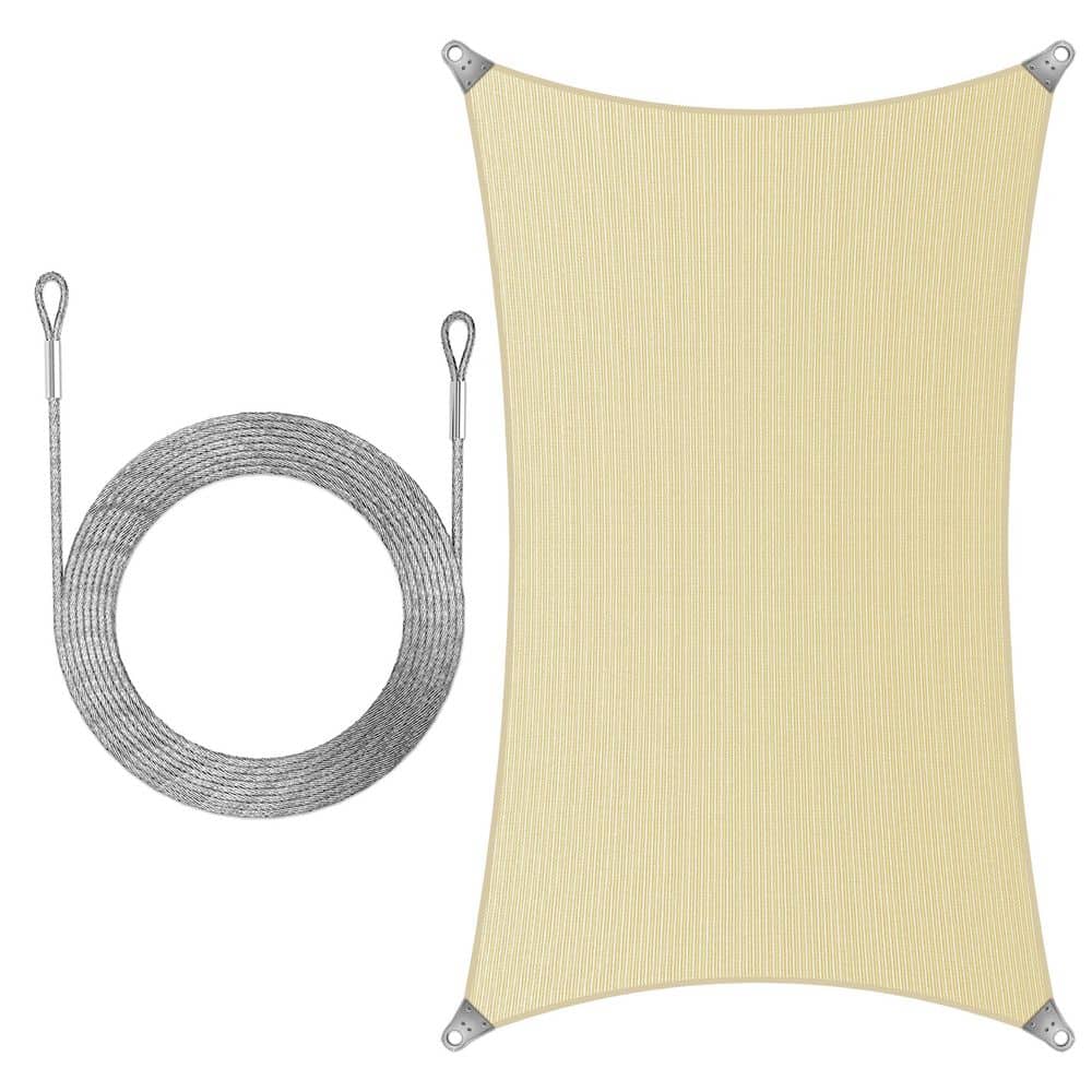 Super Ring 16 ft. x 18 ft. Sun Shade Sail with Cable-Beige price history on PriceWatchPro