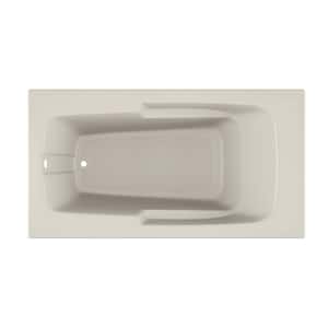 Cetra 60 in. x 32 in. Rectangular Soaking Bathtub with Reversible Drains in Oyster