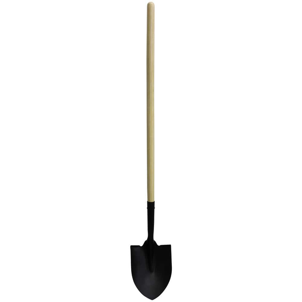 Workforce 48 in. Round Point Shovel with Wooden Handle Heavy-Duty 16-Gauge Steel Head