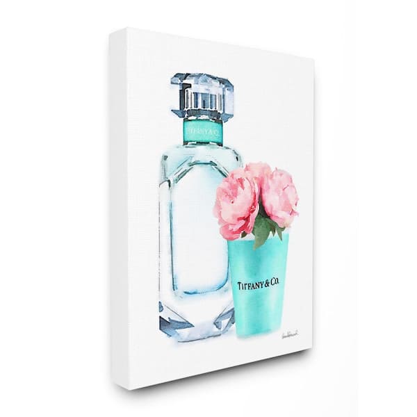 pink perfume blue bottle