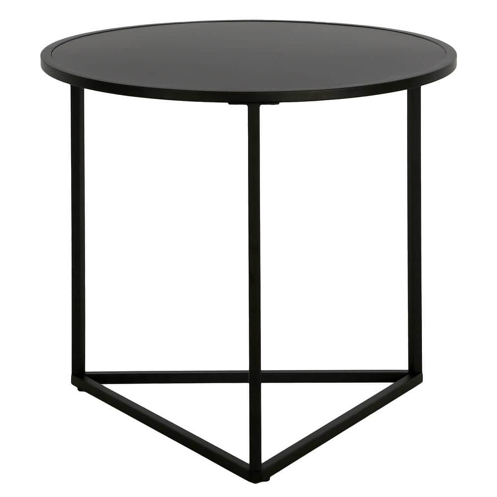 Jenson 24" Blackened Bronze Round Metal Side Table
