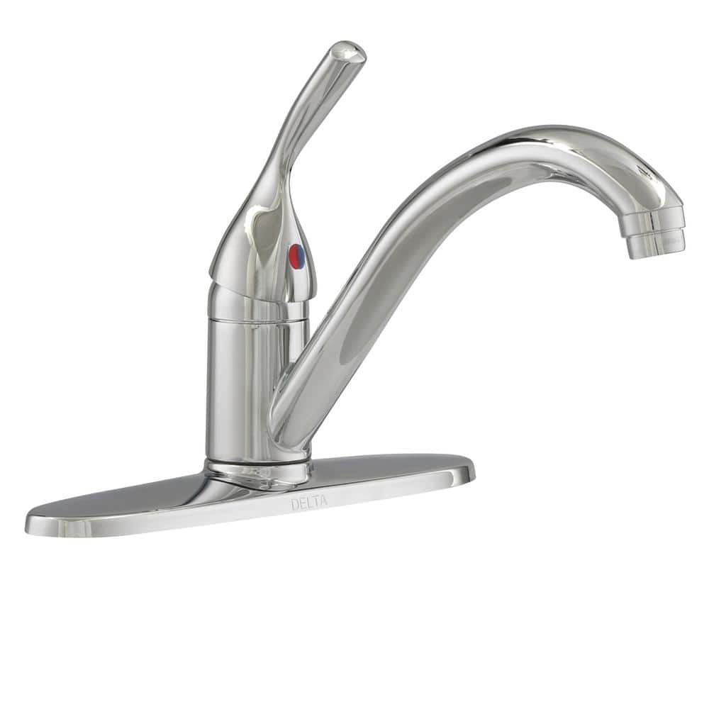 Chrome Single Handle Kitchen Faucet with Pull-out Spray