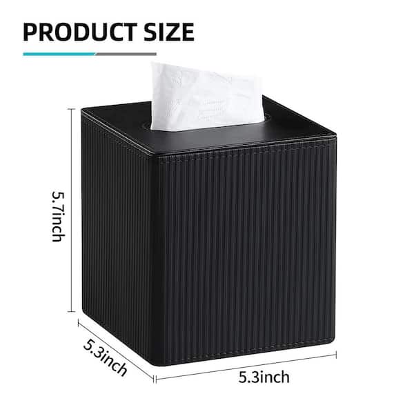 Numhew Tissue Box Cover Square with Magnetic Closure, PU Leather