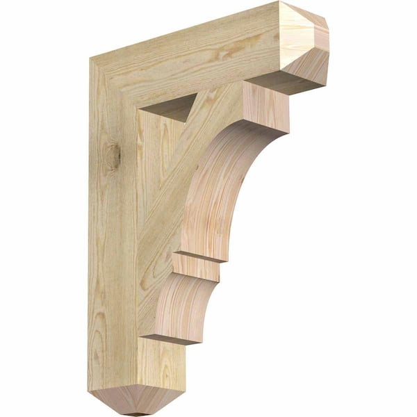 Ekena Millwork 6 in. x 32 in. x 24 in. Douglas Fir Balboa Craftsman Rough Sawn Bracket