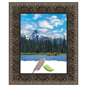 Intaglio Embossed Black Wood Picture Frame Opening Size 11 x 14 in.