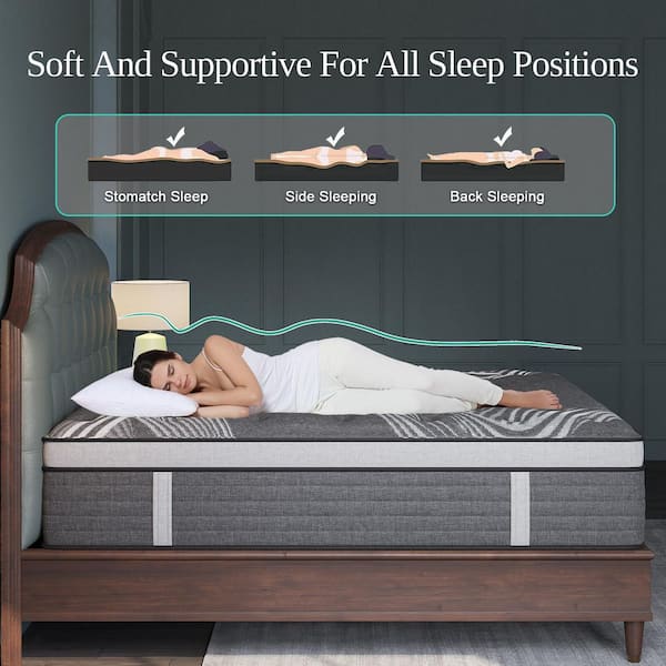 Queen Medium Firm Memory Foam Hybrid 12 in. Mattress, CertiPUR-US Certified Bed-in-a-Box Mattresses