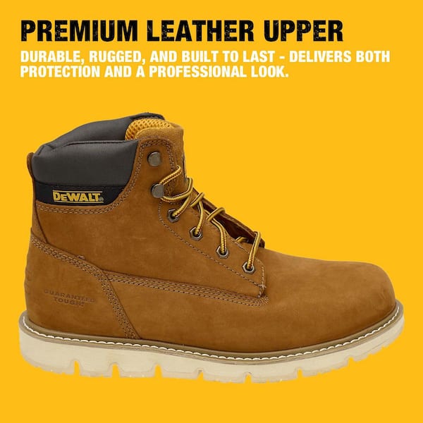 DEWALT Men's Flex 6'' Work Boots - Steel Toe - Sundance Size 9(W
