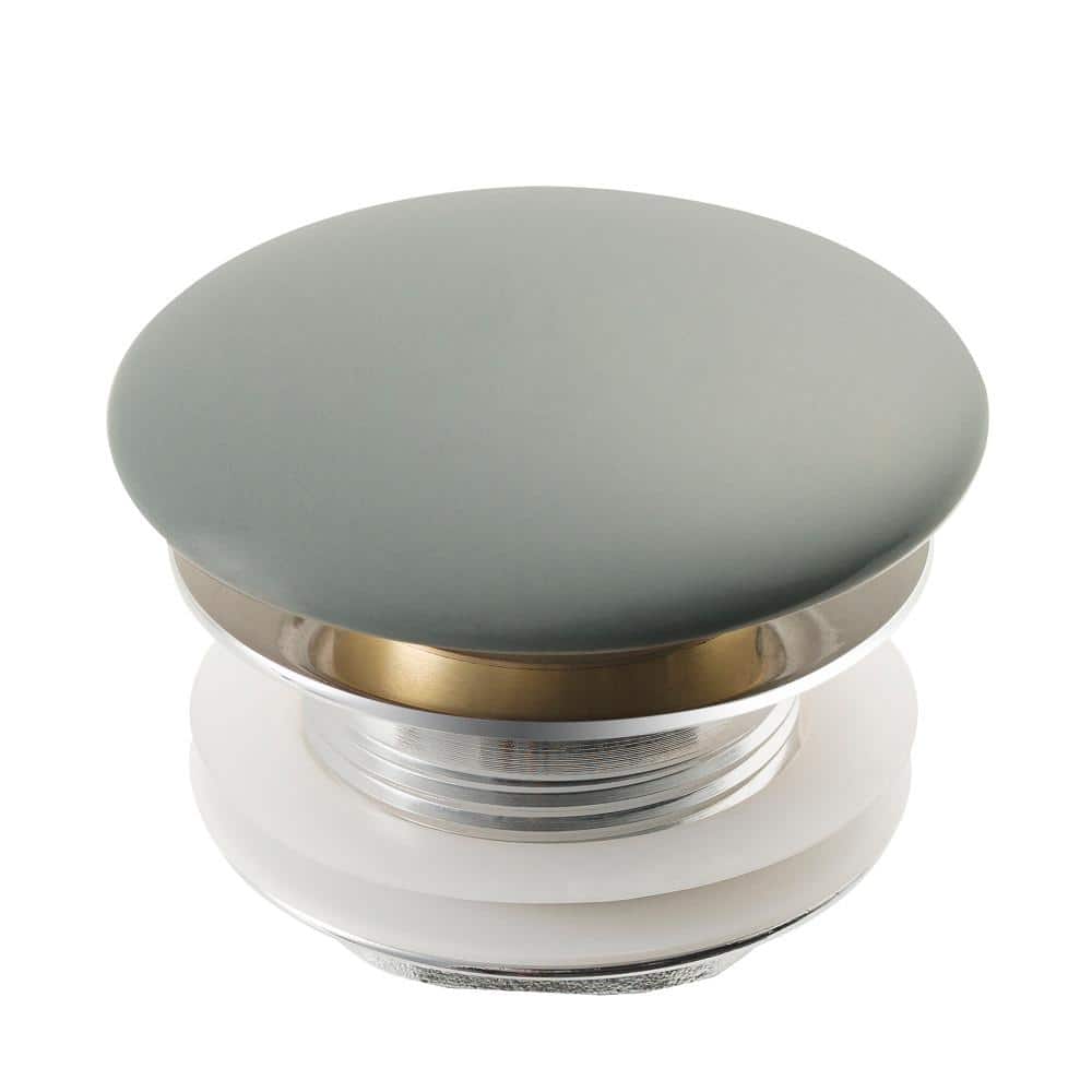 Pop-Up Drain with Porcelain Ceramic Top for Bathroom Sink without Overflow in Glossy Gray price history on PriceWatchPro
