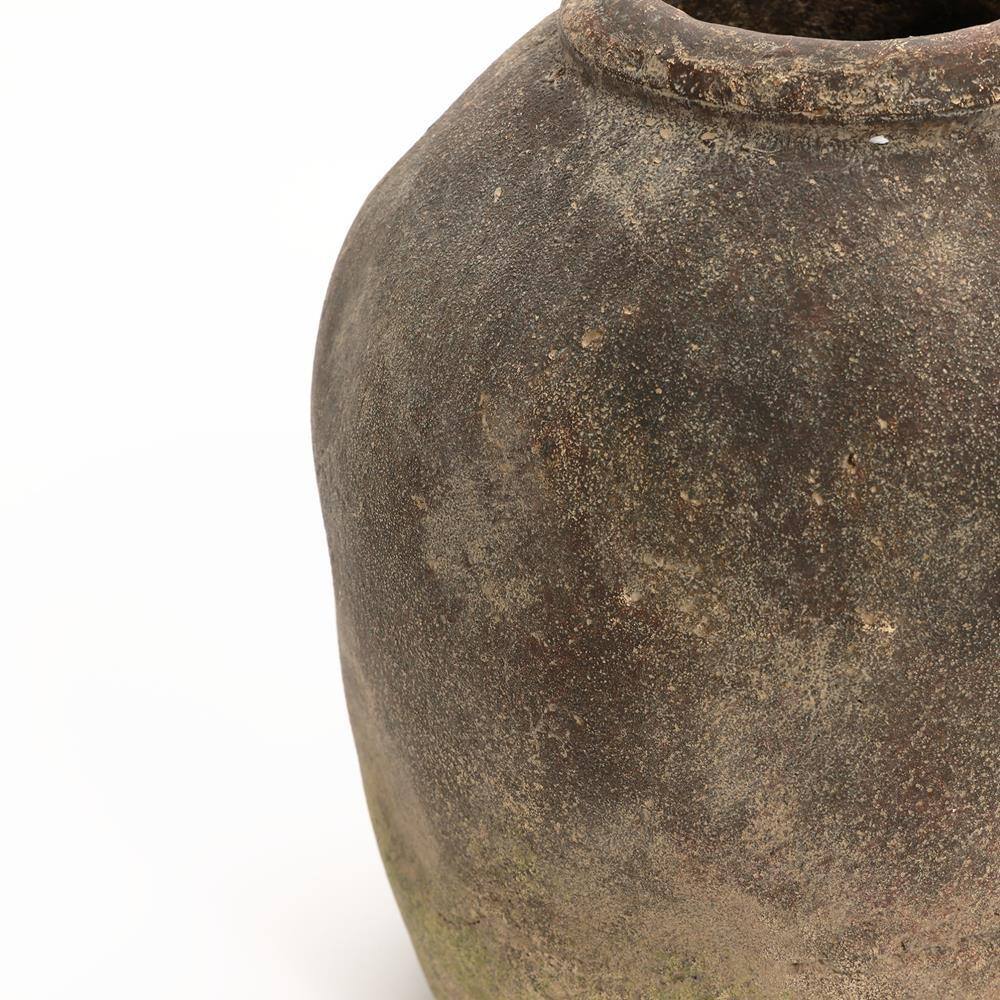 Rustic Ginger Root Brown Ceramic Table Vase for Bouquets