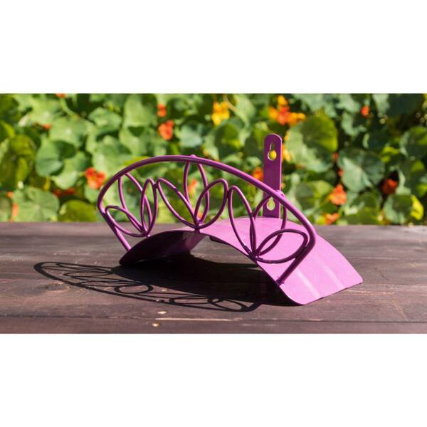 Yard Butler 125 ft. Purple Wall Mounted Hose Hanger Yard Butler 125 ft. Purple Wall Mounted Hose Hanger