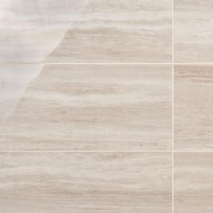 Atlanta Taupe 11.72 in. x 23.69 in. Polished Porcelain Floor and Wall Tile (15.5 sq. ft./Case)