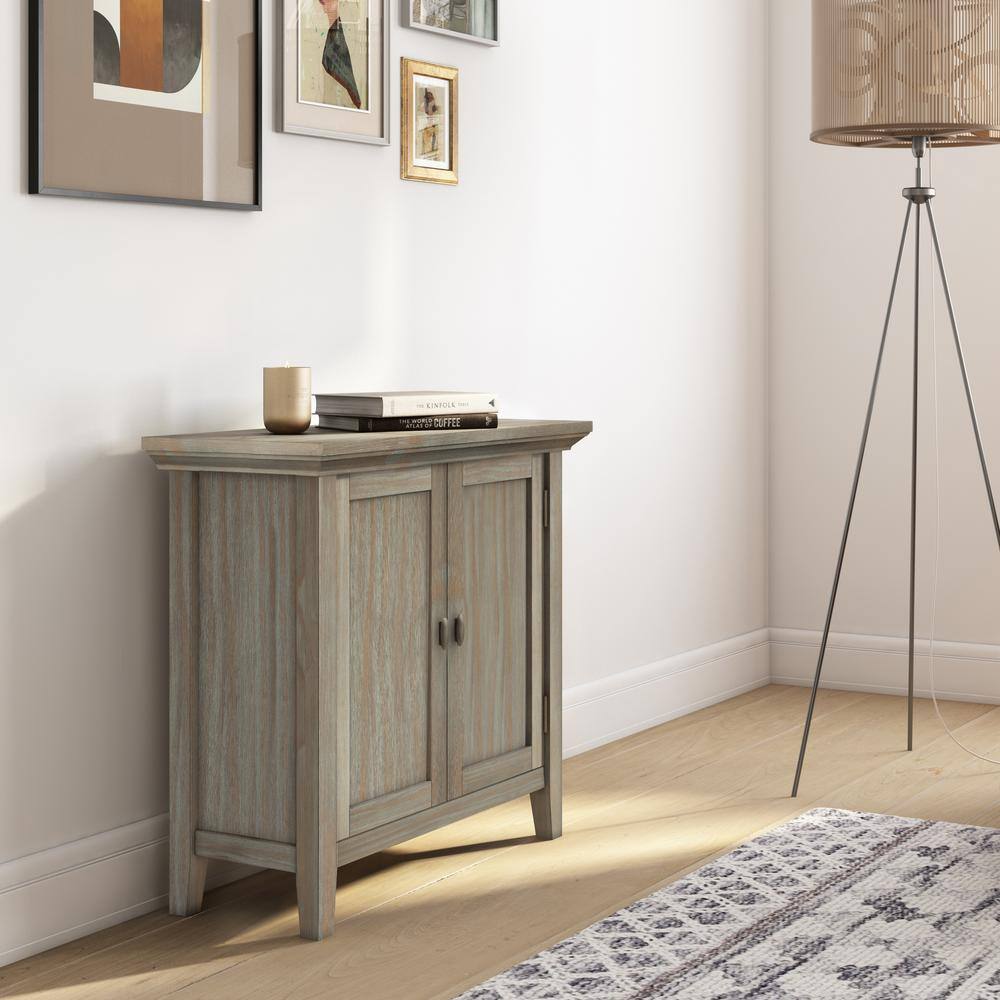 Simpli Home Redmond SOLID WOOD Low Storage Cabinet