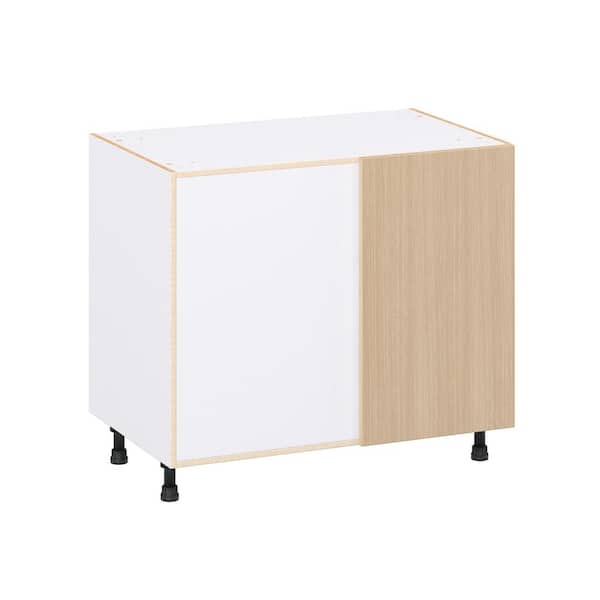 Timberline 39 in. W x 24.5 in. D x 34.5 in. H Assembled Shaker Left Blind Corner Kitchen Cabinet in Mojavi Oak