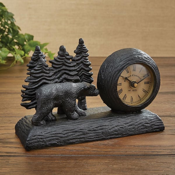 Park Designs Black Bear Table Clock