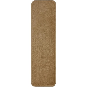 Trendy Collection Camel Beige 8-1/2 in. x 30 in. Indoor Carpet Stair Treads Slip Resistant Backing (1-Piece)