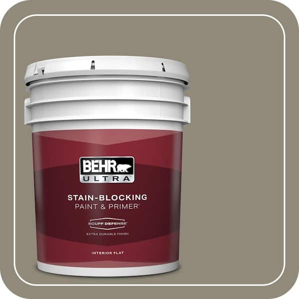 BEHR ULTRA 5 gal. #PPF-43 Shady Oak Extra Durable Flat Interior Paint & Primer