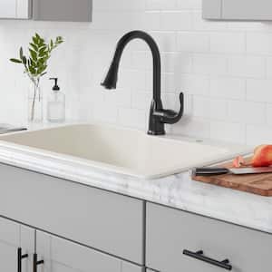 Market Single-Handle Pull-Down Kitchen Faucet with TurboSpray and FastMount in Matte Black