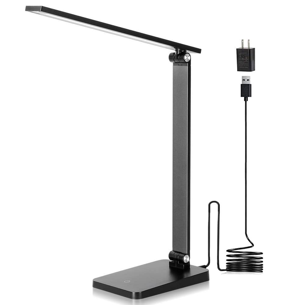 13.9 in. Black LED Desk Lamp with 3-Level Dimmable Study Reading Table Lamp, 5000K price history on PriceWatchPro