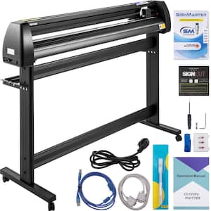 Vinyl Cutter Machine 53 in. Adjustable Force and Speed LED Plotter Printer with Floor Stand for Making Sign Label