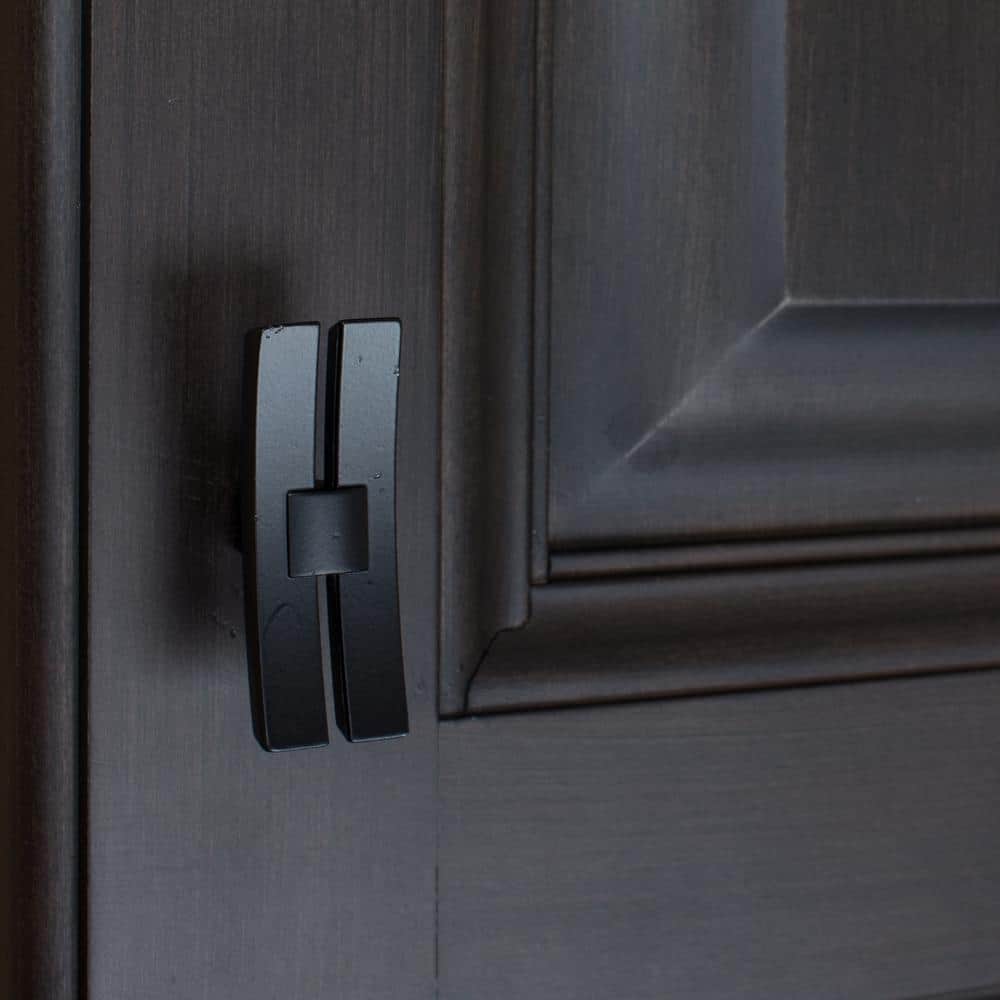 Matte Black Industrial Dual Bar Cabinet Knobs