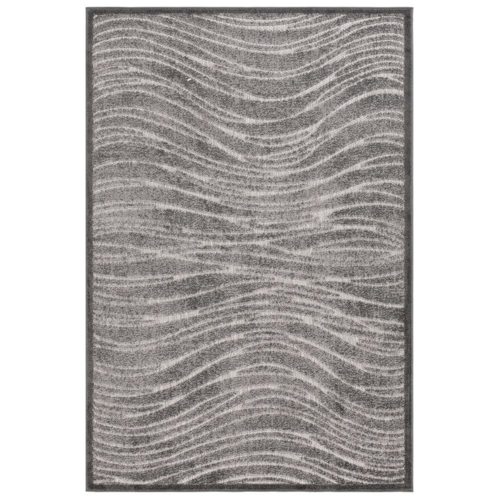 Cottage Gray 4 ft. x 6 ft. Distressed Wave Indoor/Outdoor Area Rug price history on PriceWatchPro