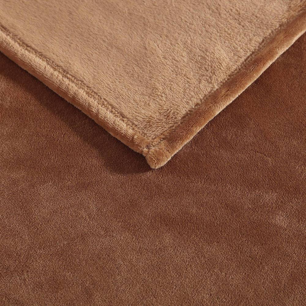 Kenneth Cole Ginger Orange Full Plush Fleece Blanket