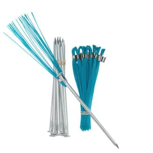 6 in. Blue Ground Markers - Whiskers and Stakes (10-Pack)