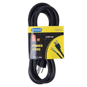 6 ft. 14/3 SJTW 15 Amp/125-Volt 1875-Watt 3-Wire Appliance/Power Tool Cord, Black