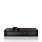 Rohan 63 in. Walnut Particle Board Floating TV Stand Fits TVs Up to 70 in. with Wall Mount Feature
