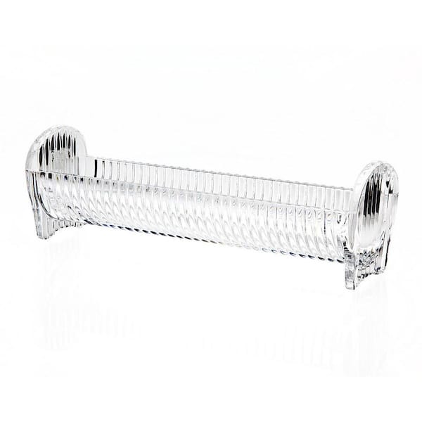 HomeRoots Clear Rectangle Crystal 8.86 in. Decorative Tray