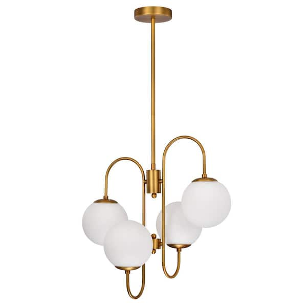 Eziz 4-Light Gold Chandelier