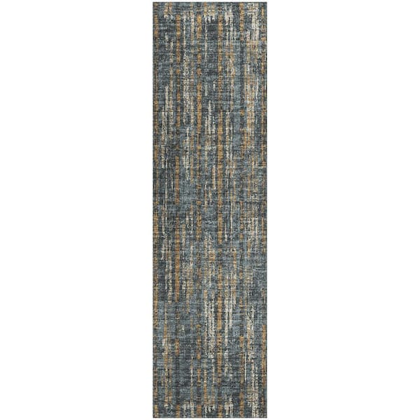 Rylee Grey 2 ft. 3 in. x 7 ft. 6 in. Geometric Indoor/Outdoor Area Rug