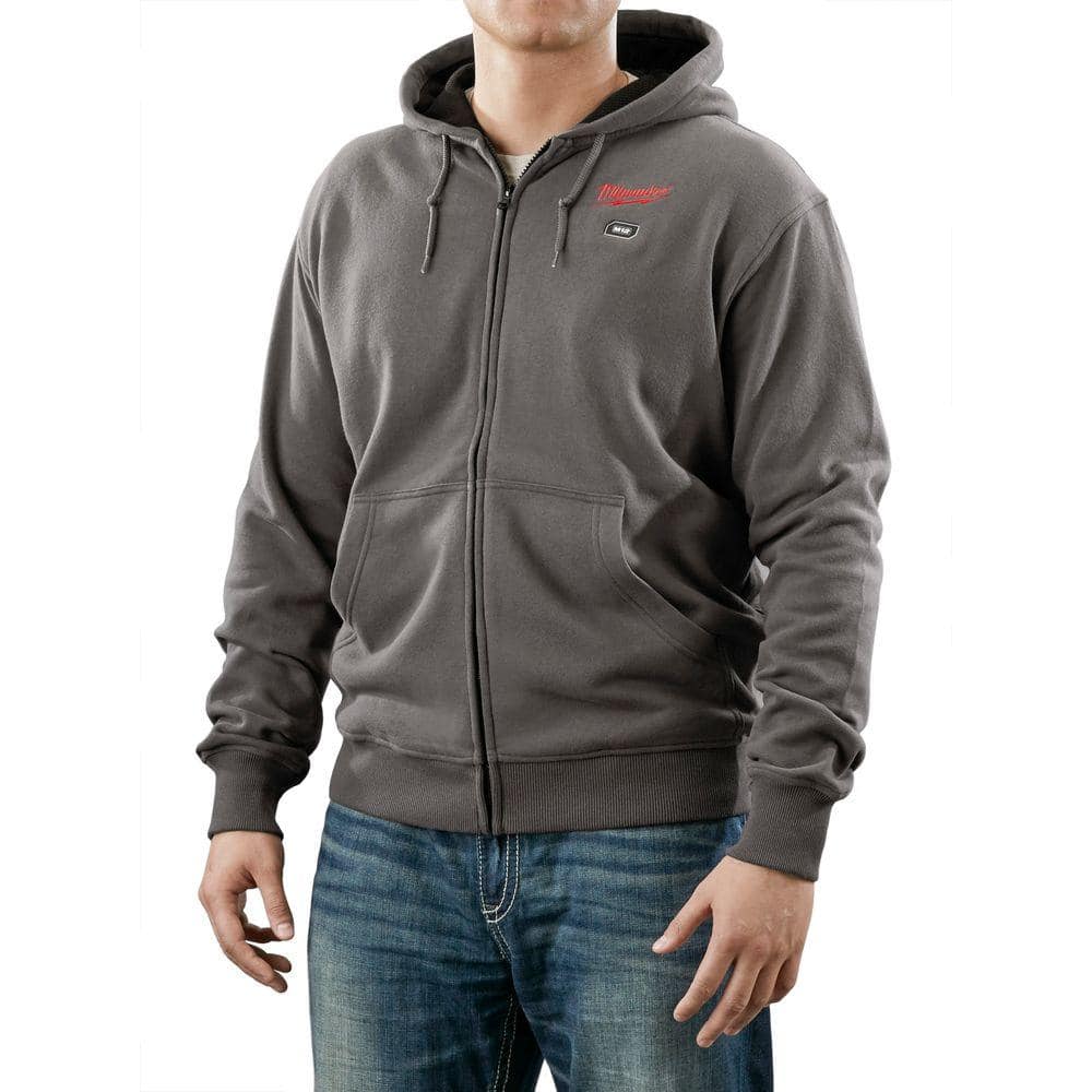 *STAINED* Milwaukee M12 Heated Hoodie Gray XXL 2XL Men NO Kit or Battery Holder 