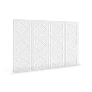 18.5'' x 24.3'' Artnouvo Decorative 3D PVC Backsplash Panels in White 6-Pieces