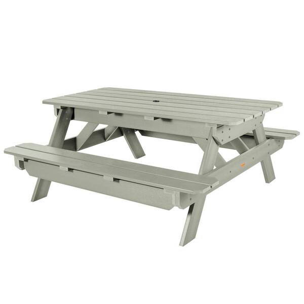 Highwood Hometown Plastic Outdoor Picnic Table Eucalyptus AD-TBL-HI02 ...