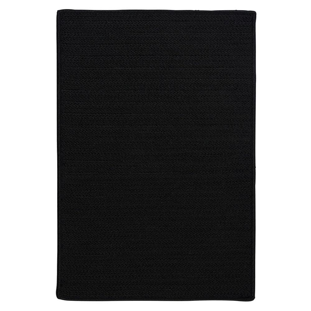 Solid Black 2 ft. x 8 ft. Braided Indoor/Outdoor Patio Runner Rug price history on PriceWatchPro