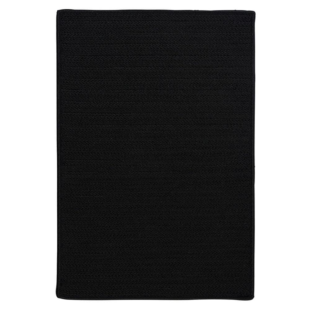 Home Decorators Collection Solid Black 5 ft. x 8 ft. Braided Indoor/Outdoor  Patio Area Rug H031R060X096S - The Home Depot