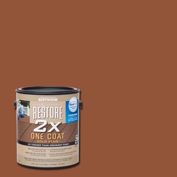 Rust-Oleum Restore 1 gal. 2X California Rustic Solid Deck Stain with NeverWet