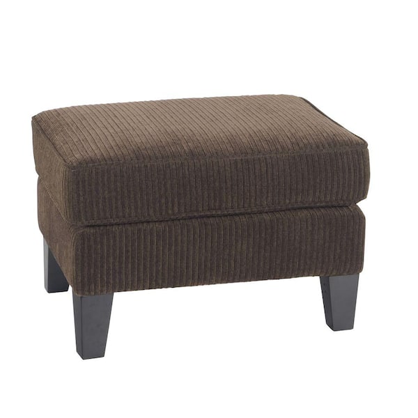 Ave Six Sierra Corduroy Coffee Accent Ottoman