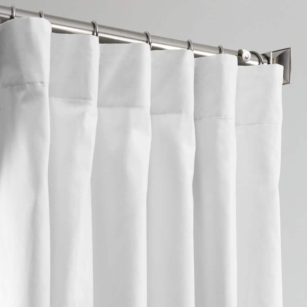 Warm Off-White Cotton Blackout Curtain Panel, 50" x 84"