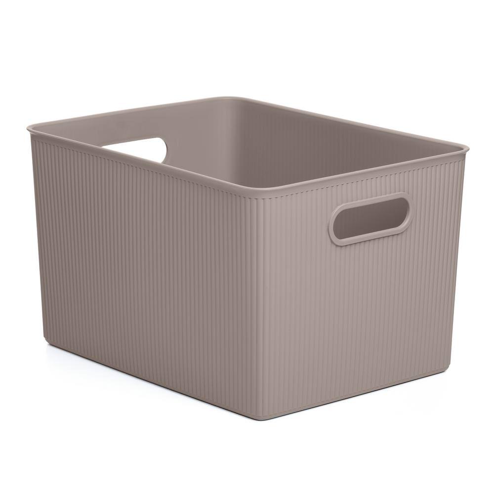 Superior 24 Qt. Ribbed Storage Bin in Taupe price history on PriceWatchPro