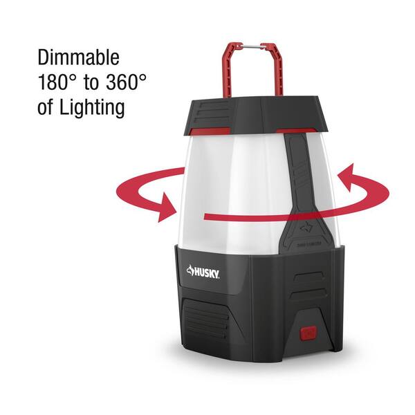 Husky 2000 Lumens Hybrid Power LED Lantern with Rechargeable