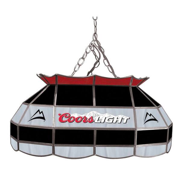 Trademark Global Coors Light 28 in. Stainless Steel Pool Table Lamp