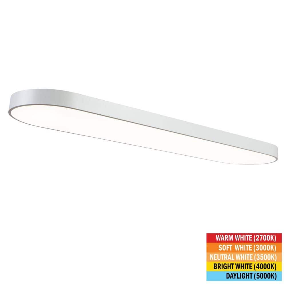 4 ft. x 12 in. 55-Watt LED White Shop Light, 4500 Lumens, Selectable CCT, Dimmable (1-Pack) price history on PriceWatchPro