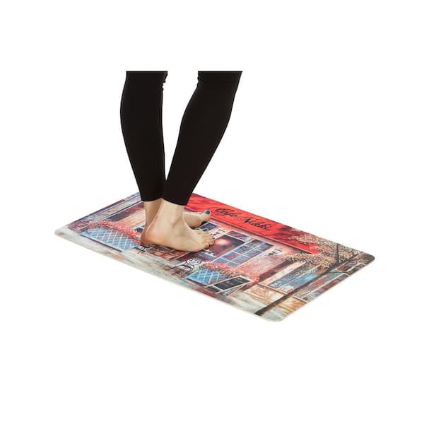 Multicolored 30 in. x 18 in. Indoor Kitchen Cushion Floor Mat
