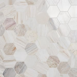 Sabbia Sand 10.39 in. x 12 in. Polished Marble Mosaic Tile (0.86 sq. ft./Each)