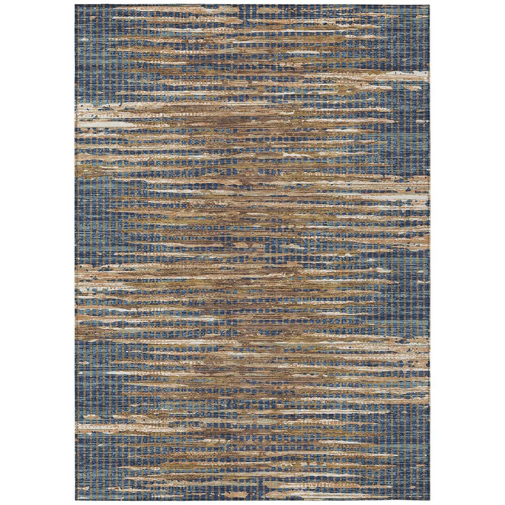 Chantille Machine Washable Indoor/Outdoor Abstract ACN2642 Navy 5 ft. x 7 ft. 6 in. Area Rug price history on PriceWatchPro